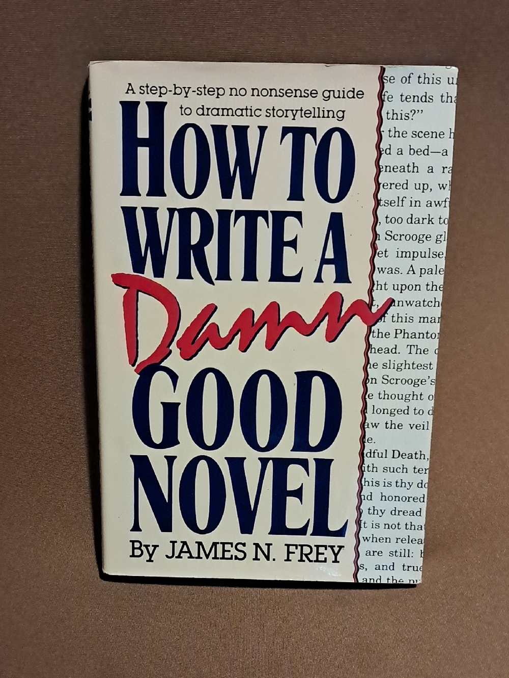 How to Write a Damn Good Novel Notebook - Cream & Red